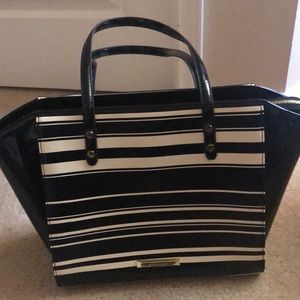 ANNE KLEIN - Patent Stripe Tote Bag - Like New